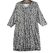 Anthony’s Resort Wear Dress Women’s 1X Animal Print  3/4 Sleeve Cruise Stretch