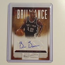 2012-13 Panini Brilliance Bruce Bowen #128 Marks of Brilliance Auto /199 SPURS