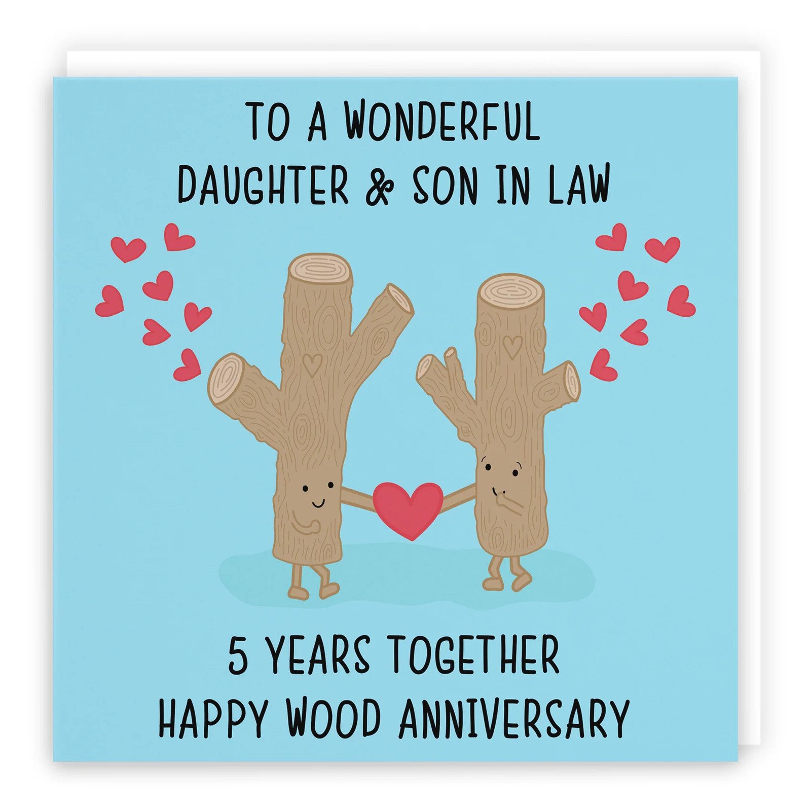 5th Daughter And Son In Law Anniversary Card Iconic
