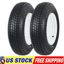 2 Pcs St20575d15 Trailer Tires And Wheels W15 Rims 5 Lug Lrc Heavy-duty 6pr