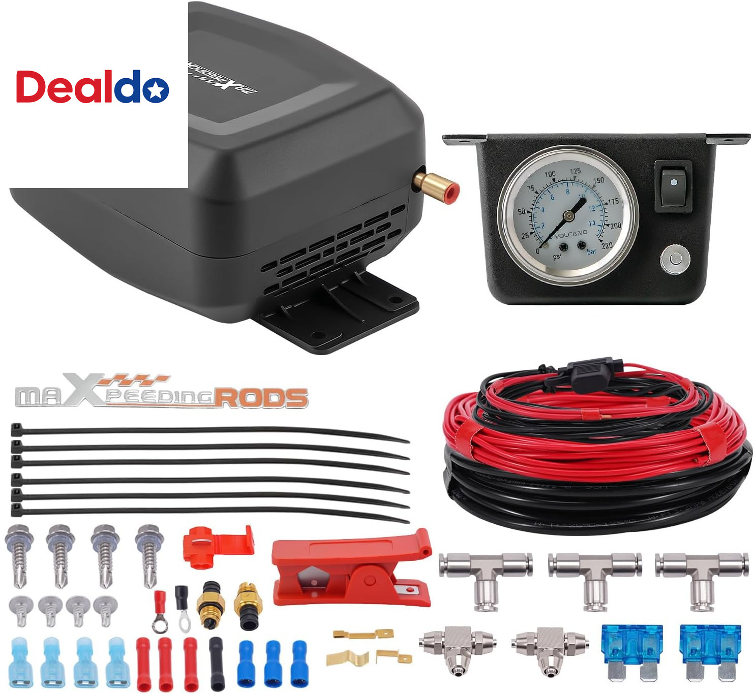 System Universal Air Spring Compressor Kit With Gauge Ai