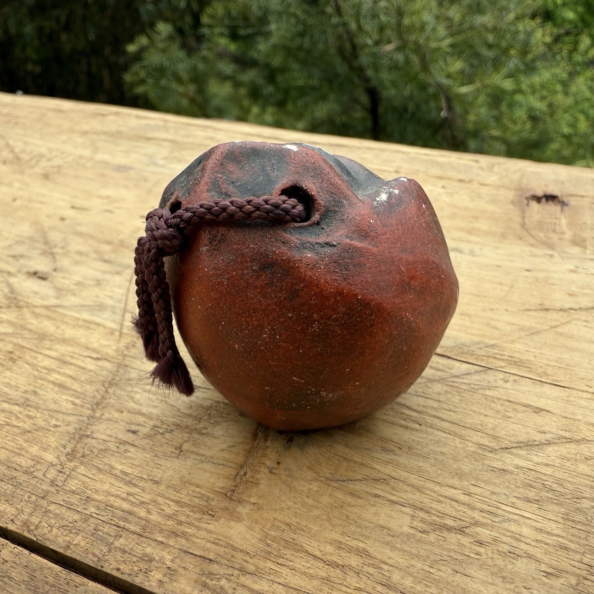 彫刻・オブジェ SANROKU DARUMA Figurine koner gallery Japanese Stone Art Figurine Vtg Gray Hand-painted Daruma