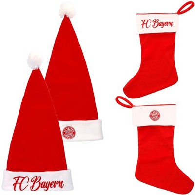 FC Bayern München Mütze Nikolausmütze Weihnachtsstrumpf Nikolaussocke Socke FCB