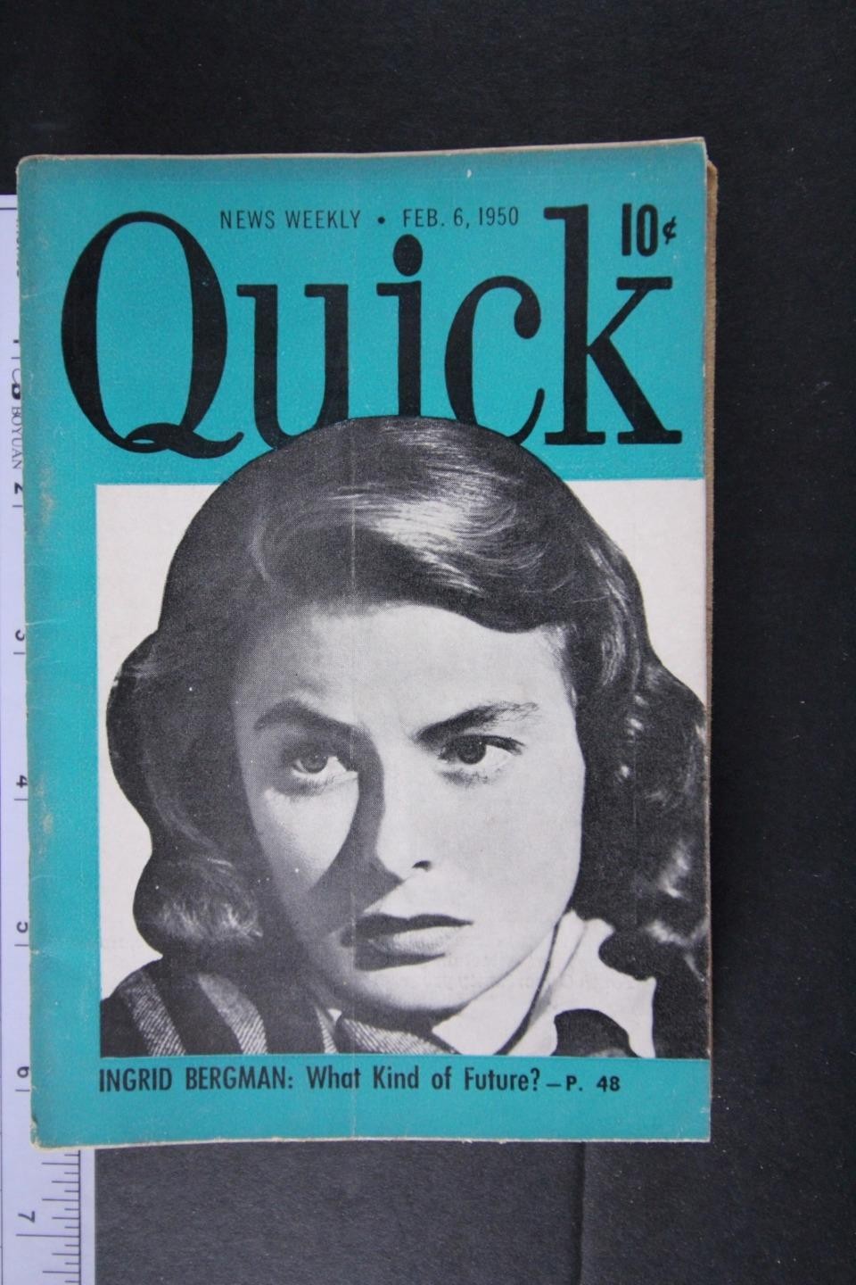 LOT #10: Six 1950s QUICK & PEOPLE TODAY POCKET MAGAZINES~Celebrity themed covers