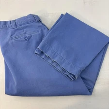 Polo Ralph Lauren Pants Mens 36 x 30 Blue Chino Casual Cotton Flat Front