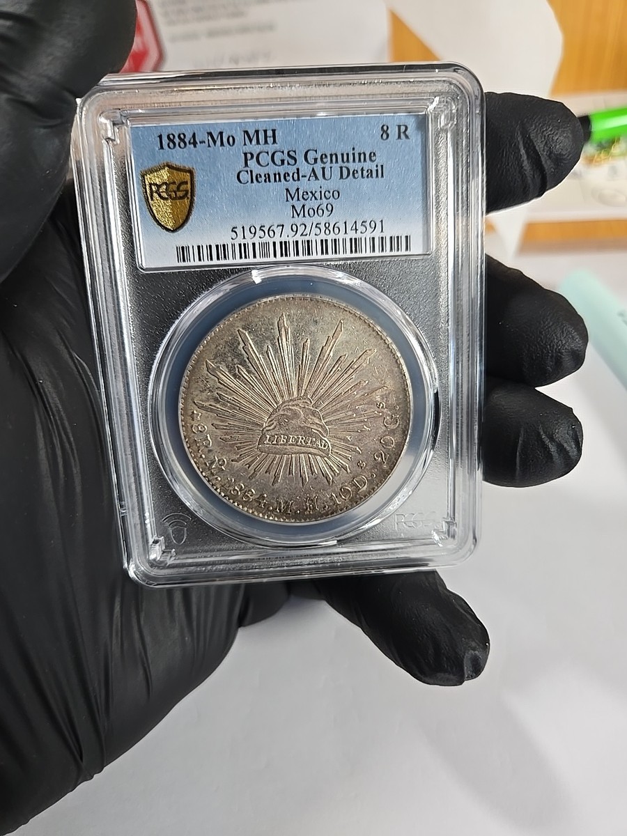 MEXICO 8 Reales 1884 Mo M.H Mexico City Cleaned AU Detail | eBay