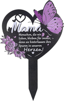 Grabschmuck Wetterfest 305Cm Grabstecker Herz Mit Spruch Mama Edelstahl Grabdeko