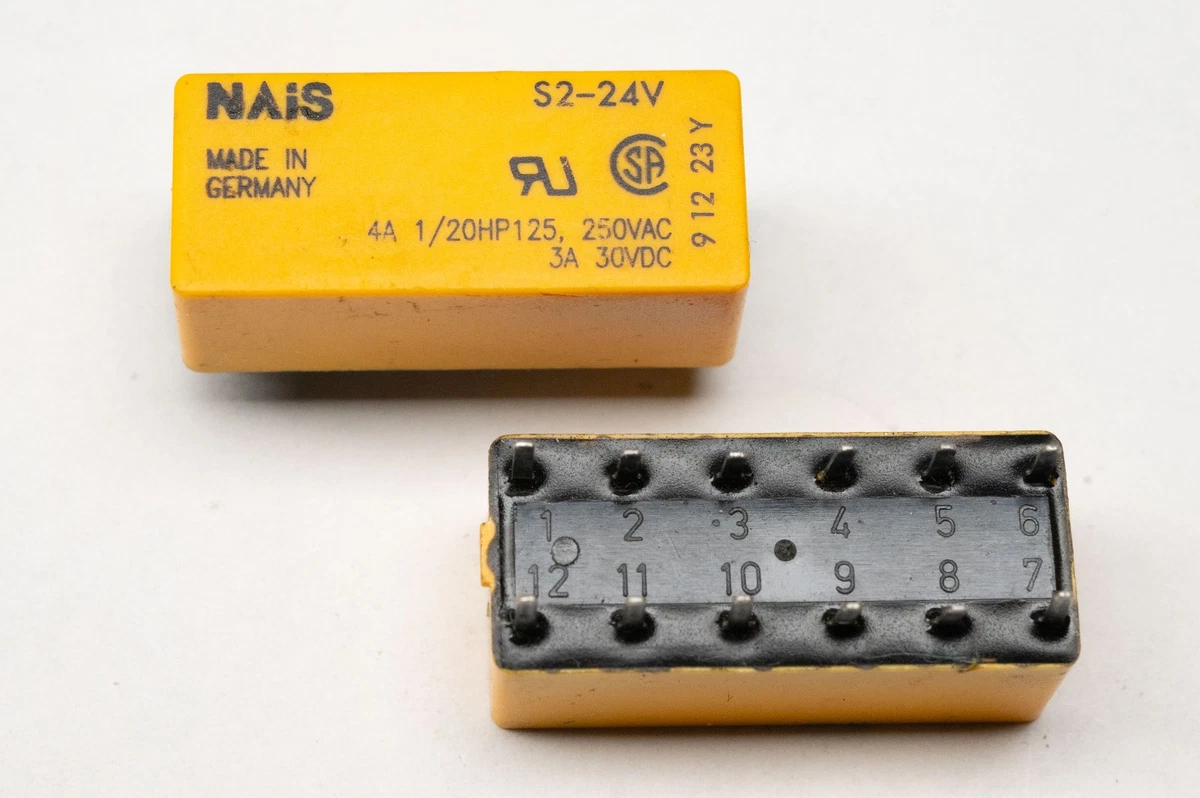 5 Stück Relais Nr287 NAIS SDS JS1aPF-B-12V 10Amp 1 Schließer Long Live