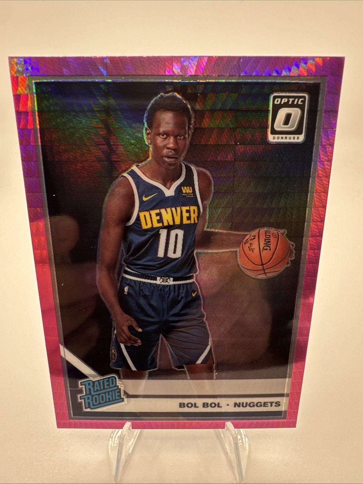 2019-20 Panini Donruss Optic - Rated Rookie Bol Bol #162 Pink Hyper Prizm (RC)