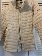 Columbia Women's Omni Heat Puffer Jacket Medium In Chalk