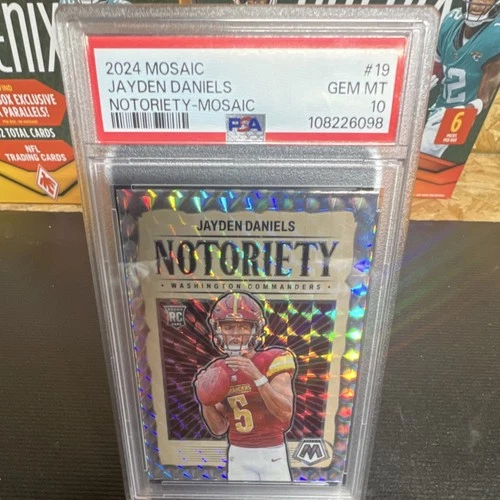 2024 Panini Mosaic - Notoriety Jayden Daniels #19 Mosaic Prizm Rookie PSA 10