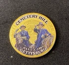 Colorized Kennedy JKF Half Dollar Civil War Gettysburg Cemetery Hill Free Ship