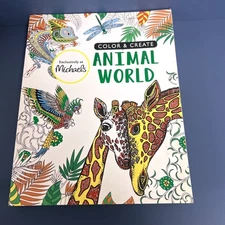 Color & Create Animal World Adult Coloring Book NEW Unused Michaels