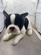 FAO Schwarz Plush 2018 French Bull Dog Boston Terrier Puppy Dog 12"