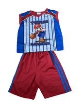 Super Mario Team Mario Multi-Colored Tank Top And Shorts Pajama Set Kids 6/7