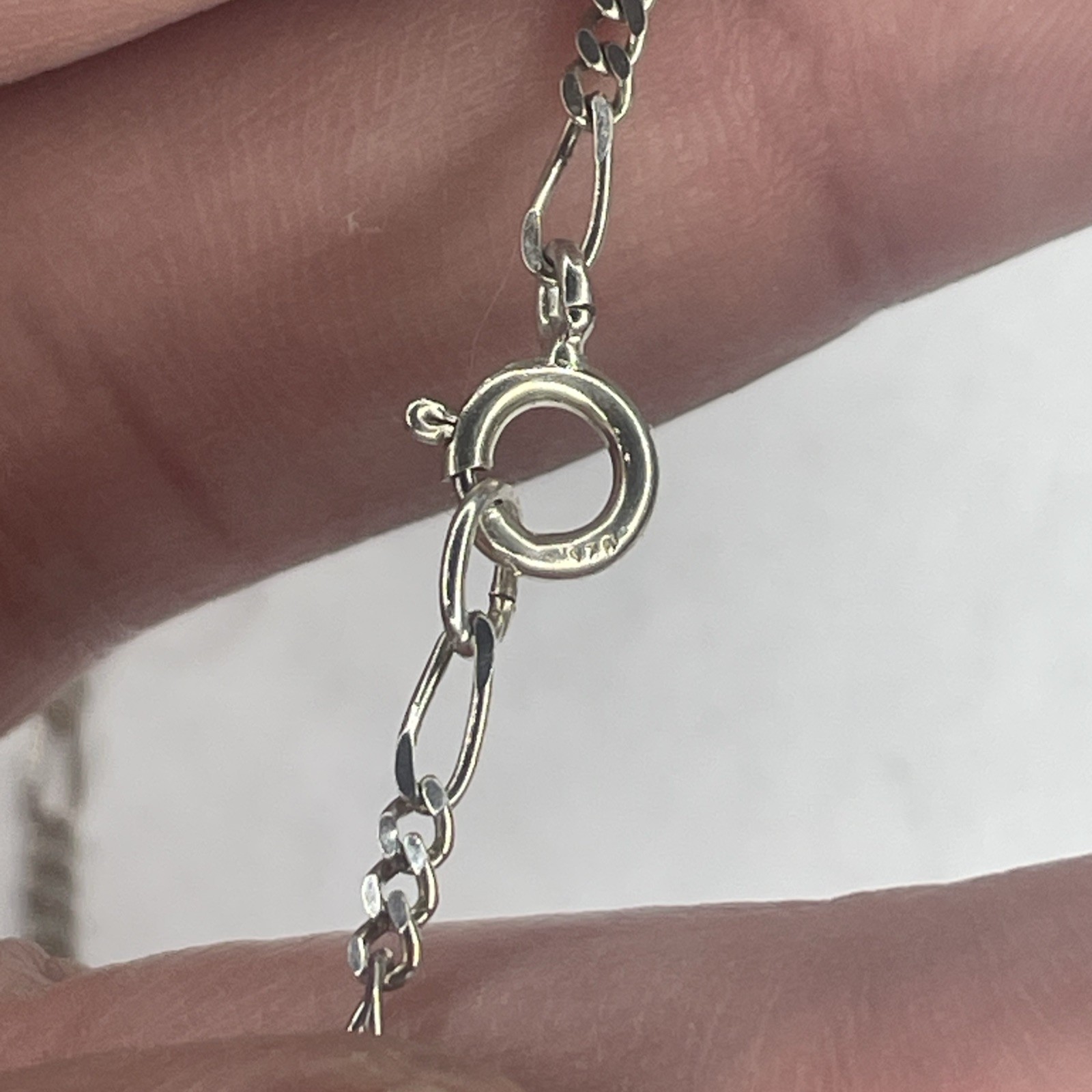 Solid Sterling 21” Figaro Artisan Made Carnelian … - image 7