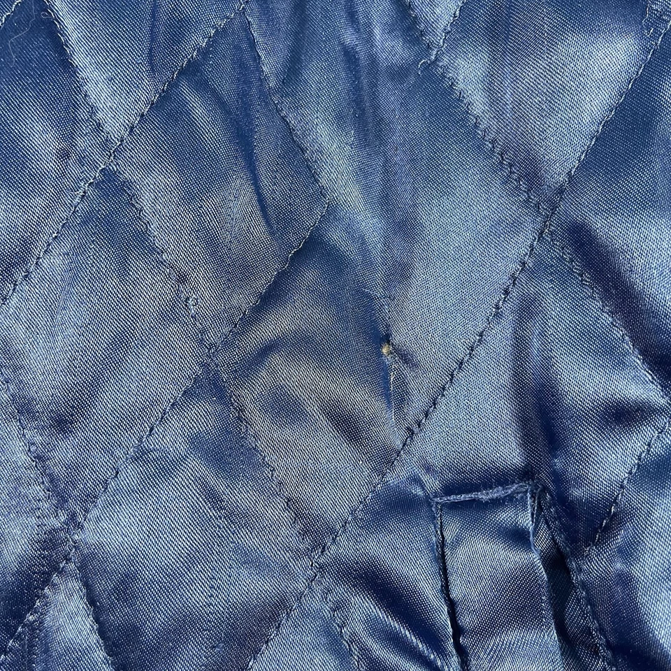 LA DODGERS Women’s Medium Blue Hooded Satin Bomber Varsity Jacket MLB Vtg 90s - Image 3 of 4