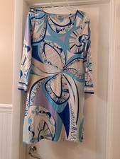 Emilio Pucci Firenze Made In Italy Gorgeous Mod Geometric Pinwheel Design...