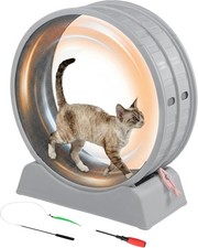 31.5" Cat Exercise Wheel Silent Cat Treadmill Indoor Running Spinner w/Lock Toy