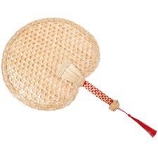 Summer Wheat-straw Woven Fan Chinese Style Hand Woven Fan Unique Woven Fan