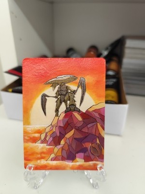 Pokemon Shining Kabutops Custom Old Hand Painted Acrylic Art Card
