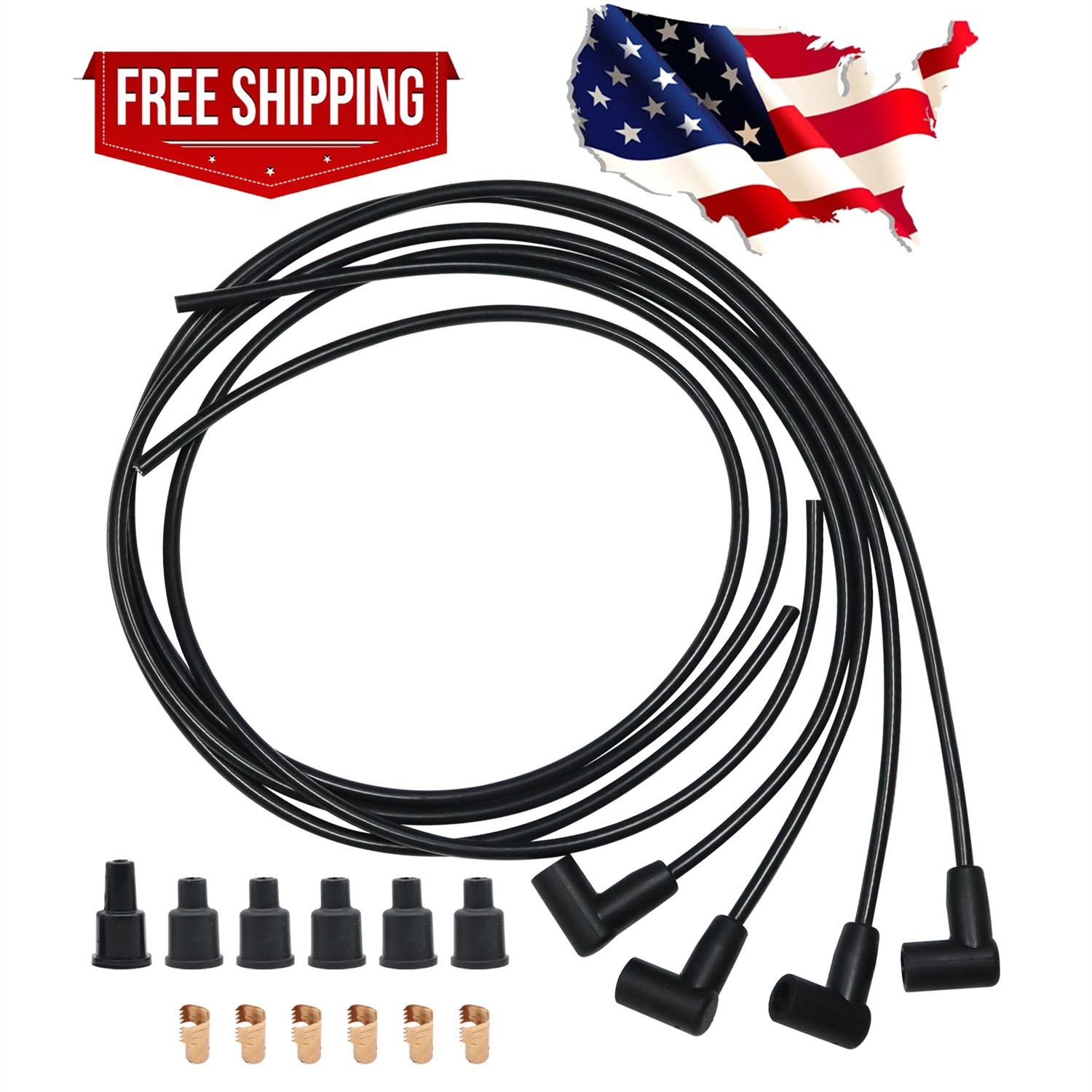 4 Cylinder Spark Plug Wires Fits Ford Front Mount 8N 9N12259B 9N Jubilee 2N