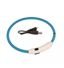 Coastal Pet Coastal USB Light-Up Neck Ring, Blue, 24 in. Maximum - Brand New 