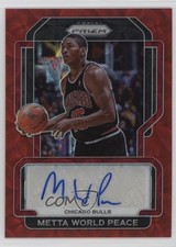 2021-22 Panini Prizm Signatures Choice Prizm Metta World Peace #SG-MWP Auto 0c3