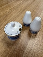 Coalport Fine Bone China Cruet Set Blue & White, Revelry Pattern
