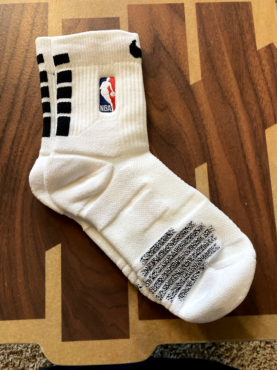 Nike NBA Authentic Player Team Issued Socks White/Black Power