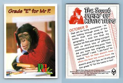 Grade ''E'' - The Secret Diary Of Kevin Tipps 1995 Brooke Bond Tea Card