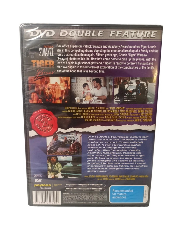 Tiger Warsaw & Low Blow (DVD) Action Crime Mind Warping Swayze R0 PAL Brand New - Image 2 of 4