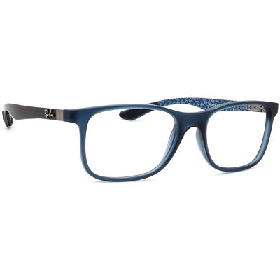 Ray-Ban フレーム ブルー系 フレーム　レアプリントシリーズ Ray-Ban Eyeglasses RB 8903 5262 Blue/Exposed Carbon Fiber Square