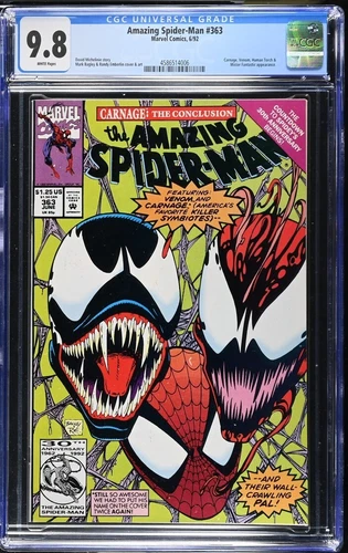 CGC Amazing Spider-Man #363 (1992) 3rd App Carnage, Venom, Human Torch, Mr Fant.