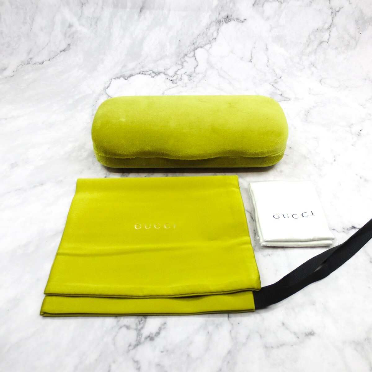 GUCCI Sunglass Hard Case Yellow Gucci Hard Velvet Eyeglass/Sunglass Case in Yellow  main image 4