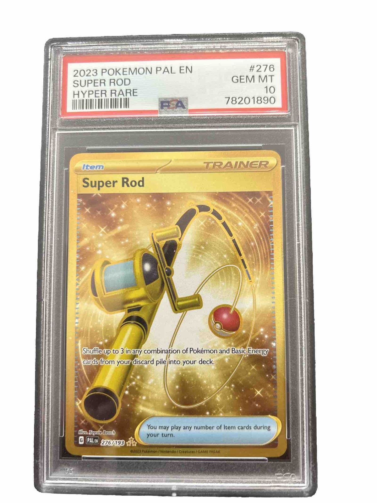 Super Rod 276/193 Full Art  GOLD Paldea Evolved Pokemon Card NM
