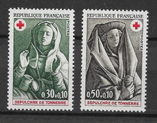 Timbres FRANCE - 1779 - 1780 - MNH** - 1973 - Croix Rouge