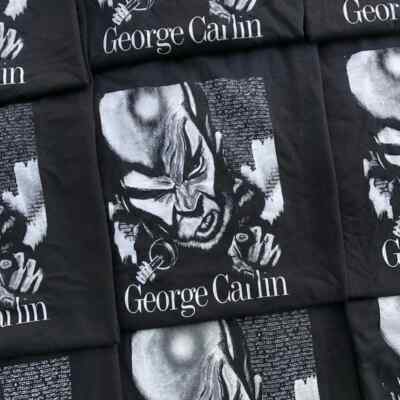 Vtg Deadstock George Carlin Funny Quote Double Sided Tee - Different Options!