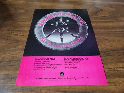 Smashed Gladys ''Social Intercourse'' 1988 Hit Parader Magazine 8 ''x 11'' Ad