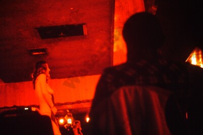 Pretty woman busty dancer on stage  candid 35mm Slide V8i18