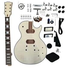 Kit chitarra lp legno mogano multi rilegatura fiamma impiallacciatura acero