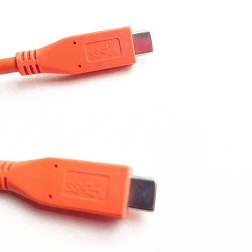 Orange USB-C auf USB-C Type C Kabel für LaCie External Hard Drive HDD 20in/15cm - Bild 4 von 4