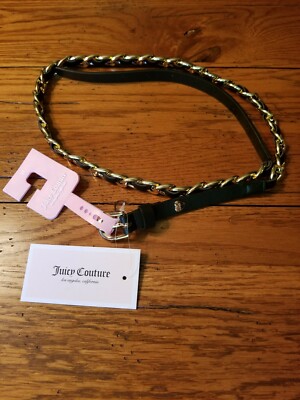 Juicy Couture Heart Chain Link Belt Juicy Couture Gold Metal Chain Belt With Rhinestone Heart  main image 2