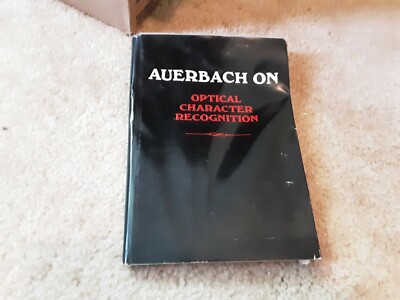 Optical Character Recognition Hardcover inc Auerbach Info. 21