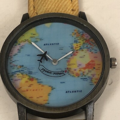 World Map Watch NEW BATTERY 