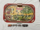 Rare Vint Marx Marline Tin Litho Miniature Train Set Union Station Board