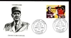 CHARLES DE GAULLE FRENCH LEADER 1990 GUINEA FDC