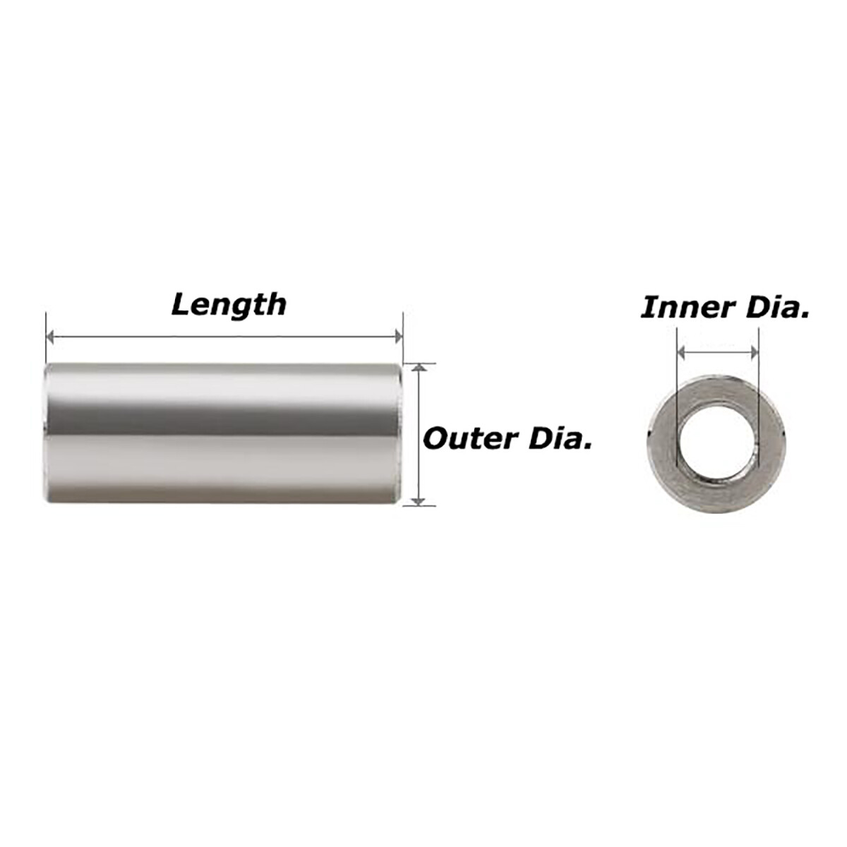 Entretoises Rondes M6 Inox – 8 à 24 Mm De Hauteur, Large Diamètre, Lot De Bagues épaisses