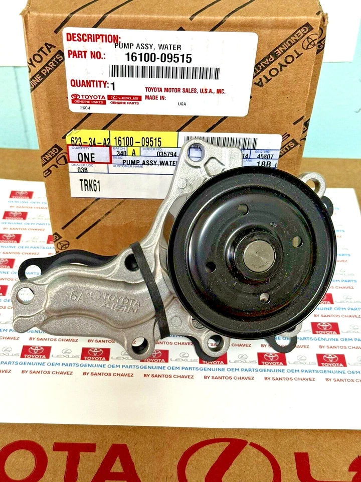 Bomba de agua del motor Toyota 2009-2019 con junta pieza original OEM 16100-09515 Foto 3 de 4