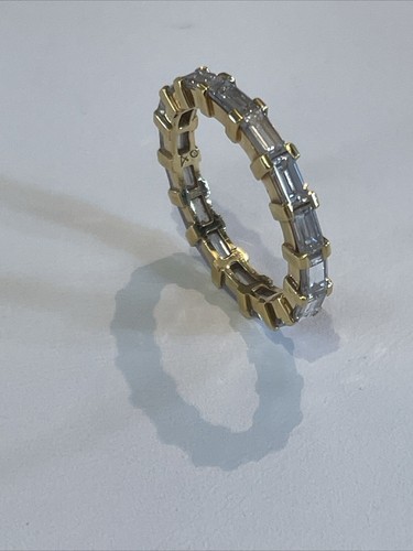 Anello a fedina In oro giallo 18kt con Diamanti Naturali da ct 2,71 Grammi Oro 4 - Foto 5 di 6